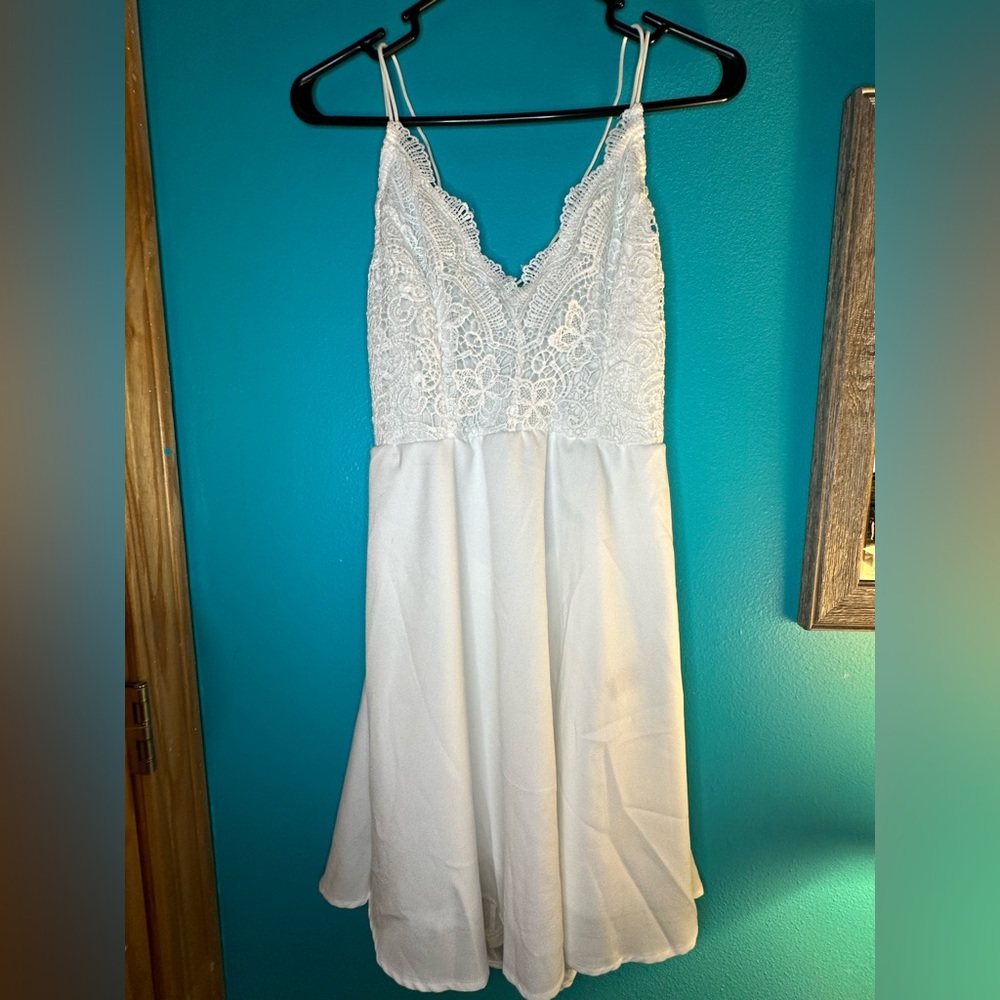 White backless SHEIN dress